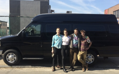 The four members of Brooklyn-based Big Thief, including Israeli bassist Max Oleartchik (far right), as they announced July 11, 2024 that he is leaving the indie band for 'interpersonal reasons' (Courtesy)